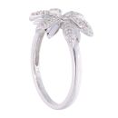 9ct White Gold Diamond Flower Ring