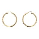 14ct Yellow Gold Plain Hoop Earrings