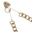 9ct Yellow Gold Heart Charm Bracelet 7"
