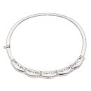 18ct White Gold 3.50ct Princess Cut Diamond Bangle