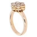 9ct Yellow Gold 1.25ct Tinted Brilliant Cut Diamond Cluster Ring