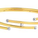 22ct Yellow Gold Layer bangle pair with round bead detail