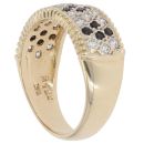 9ct Yellow Gold Cubic Zirconia and Sapphire Fancy Ring