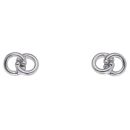 925 Sterling Silver Entwined Circles Earrings