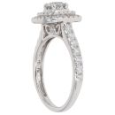 18ct White Gold 1.00ct Brilliant Cut Diamond Cluster Ring