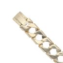 9ct Yellow Gold Patterned Curb Bracelet 8.5"