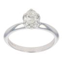 18ct White Gold Oval Cut 0.75ct Diamond Solitaire Ring