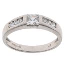 9ct White Gold Cubic Zirconia Ring
