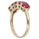 9ct Yellow Gold Ruby Five Stone Ring