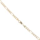 9ct Yellow And White Gold Figaro Chain 18"