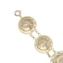 14ct Yellow Gold Fancy Lion Bracelet 8.5"