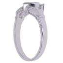 Silver Cubic Zirconia Claddagh Ring By Icesia