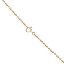 9ct Yellow Gold Barrel and Bead Chain 16"
