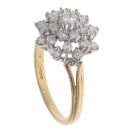 18ct Yellow Gold 1.00ct Brilliant Cut Diamond Cluster Ring