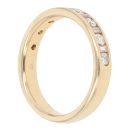 18ct Yellow Gold 0.40ct Brilliant And Baguette Cut Diamond Half Eternity Ring