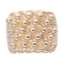 9ct Yellow Gold Five Row Keeper Ring
