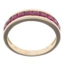 9ct Yellow Gold Ruby Half Eternity Ring