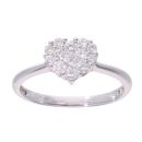 18ct White Gold 0.50ct Diamond Heart Ring