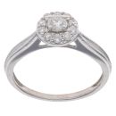 9ct White Gold 0.40ct Diamond Cluster Ring