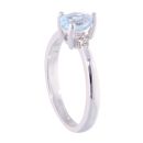 9ct White Gold Topaz and Diamond Pear Ring