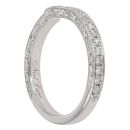 14ct White Gold 0.33ct Brilliant Cut Diamond Wishbone Ring