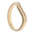 18ct Yellow Gold 0.05ct Diamond Wishbone Ring