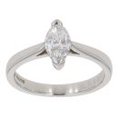 Platinum 0.74ct Marquise Cut Diamond Solitaire Ring