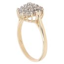 9ct Yellow Gold 0.50ct Brilliant Cut Diamond Cluster Ring