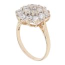 9ct Yellow Gold Cubic Zirconia Cluster Ring