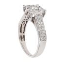 18ct White Gold 0.75ct Brilliant Cut Diamond Cluster Ring