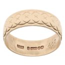 9ct Yellow Gold Patterned Wedding Band 6.6mm