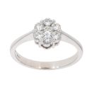 18ct White Gold 0.50ct Brilliant Cut Diamond Cluster Ring