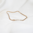 Lab Grown 9ct Yellow Gold 3.00ct Diamond Tennis Bracelet 7"