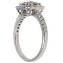 18ct White Gold 1.00ct Brilliant Cut Diamond Cluster Ring
