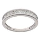 14ct White Gold 0.75ct Brilliant Cut Diamond Half Eternity Ring