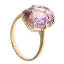 18ct Yellow Gold Single Stone Amethyst Ring