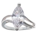 Silver Cubic Zirconia Single Stone Ring By Icesia