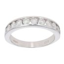 14ct White Gold 1.00ct Diamond Half Eternity Ring