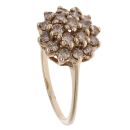 9ct Yellow Gold 1.00ct Brown Diamond Cluster Ring