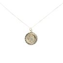 9ct Yellow Gold St. Christopher Pendant & Chain 18"
