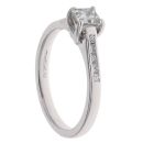 Platinum 0.65ct Princess Cut Diamond Solitaire Ring