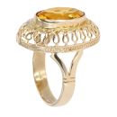 9ct Yellow Gold Orthoclase Single Stone Ring