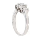 18ct White Gold 0.65ct Princess Cut Diamond Cluster Ring