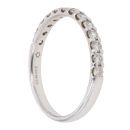 9ct White Gold 0.50ct Brilliant Cut Diamond Half Eternity Ring