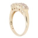 9ct Yellow Gold Coated Topaz Five Stone Ring