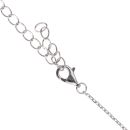 Silver Cubic Zirconia Rectangular Pendant and Chain 18"