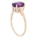 9ct Yellow Gold Amethyst Solitaire Ring