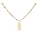 9ct Yellow Gold Ingot Pendant and Chain 20"