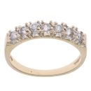 9ct Yellow Gold Cubic Zirconia Half Eternity Ring
