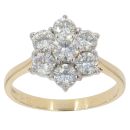 18ct Yellow Gold 1.50ct Brilliant Cut Diamond Cluster Ring